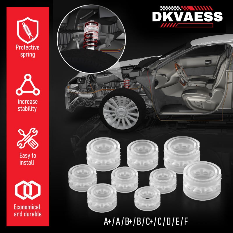 dkvaess 2Pcs Universal Car Shock Absorber Spring Bumper Power Auto Buffers A/B/C/D/E/F Type Spring Bumpers Rubber D Type - Image 3